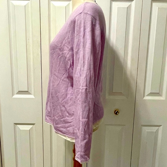 Eileen Fisher Lavender Long Sleeve Women's Gauzy light Weight Sweater - Picture 2 of 11